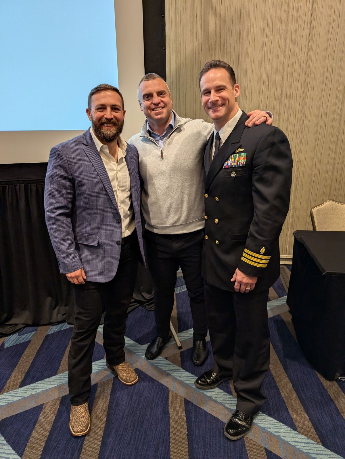 Chris with colleagues from military medicine after a conference session